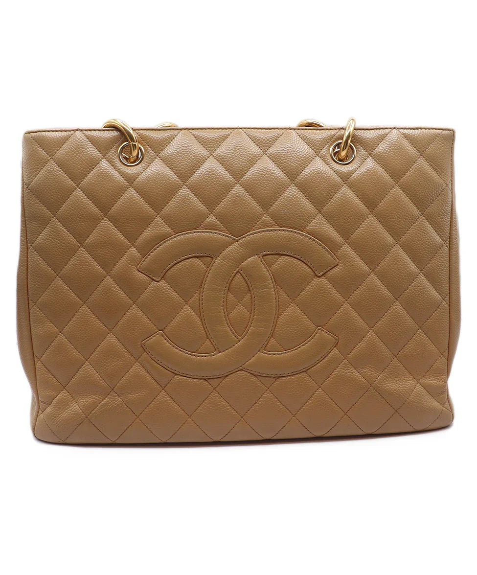 Chanel Tan Quilted Leather Handbag l Michael's Luxury Consignment