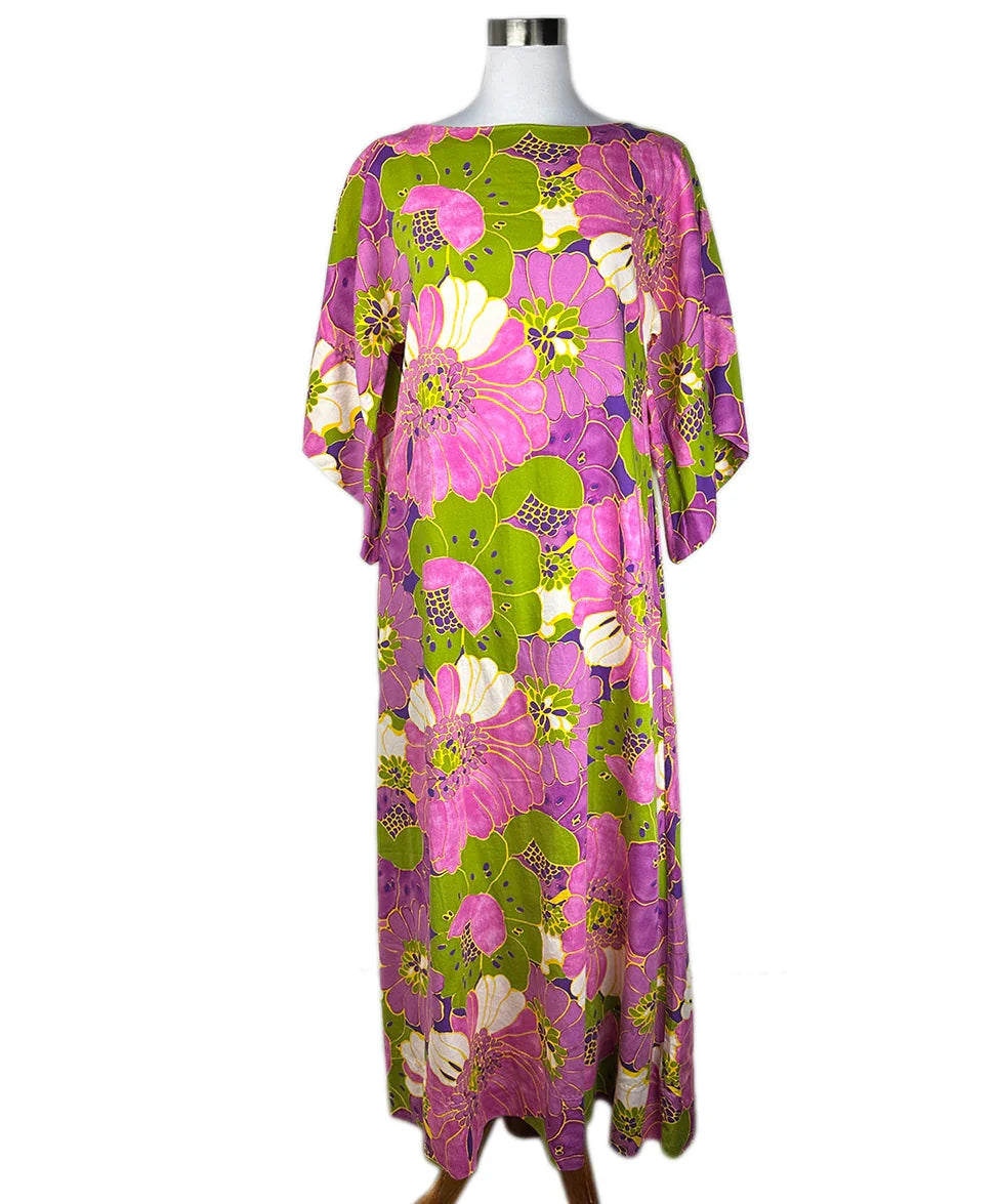 Frances Valentine Pink and Green Floral Cotton Maxi Dress sz 10 l Michael's Luxury Consignment – Michael's Consignment NYC Frances Valentine Pink and Green Floral Cotton Maxi Dress sz 10 l Michael's Luxury Consignment – Michael's Consignment NYC