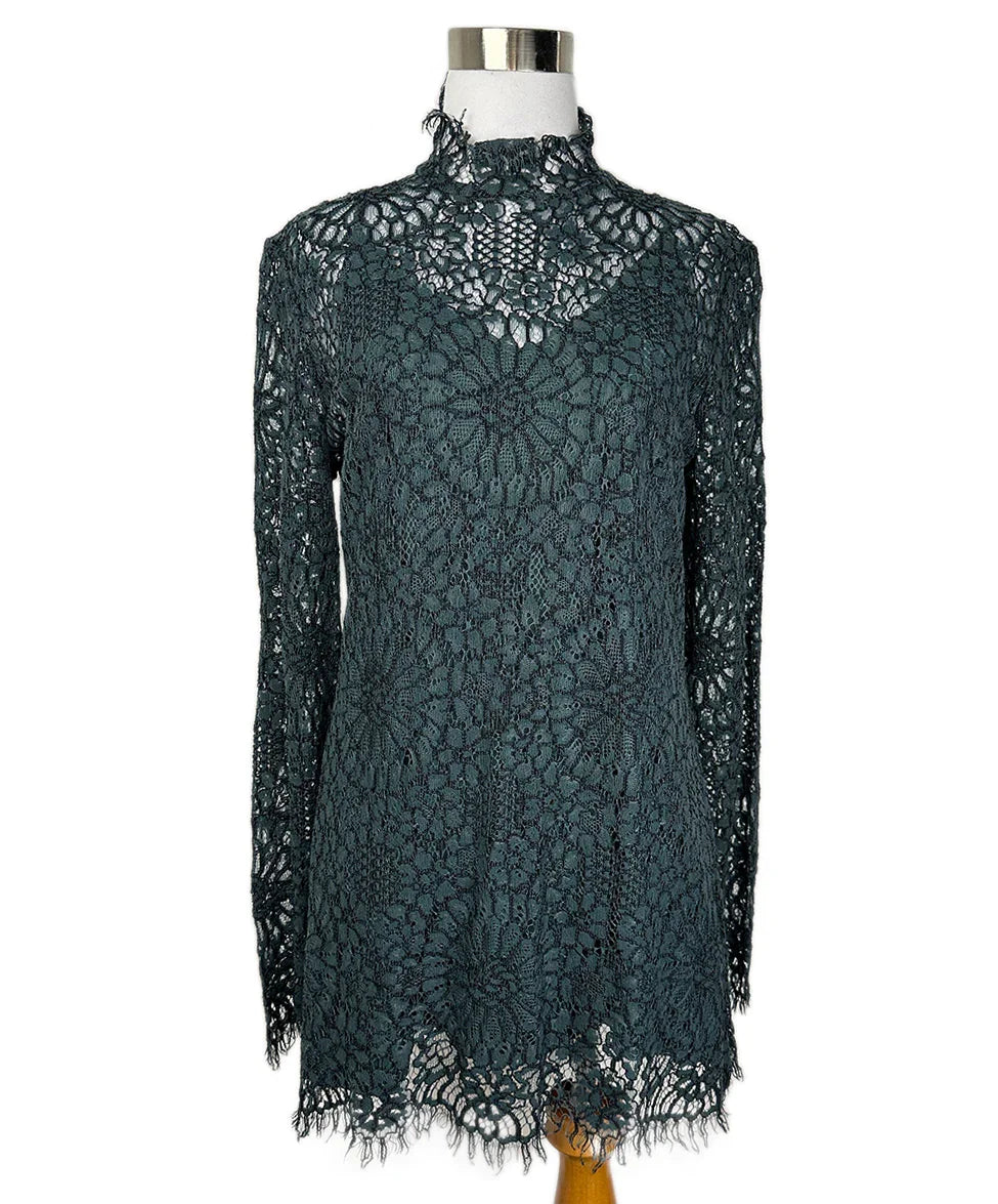 Malene Birger Green Lace with Tank Blouse sz 4 l Michael's Luxury Consignment Michael's Consignment NYC Malene Birger Green Lace with Tank Blouse sz 4 l Michael's Luxury Consignment Michael's Consignment NYC