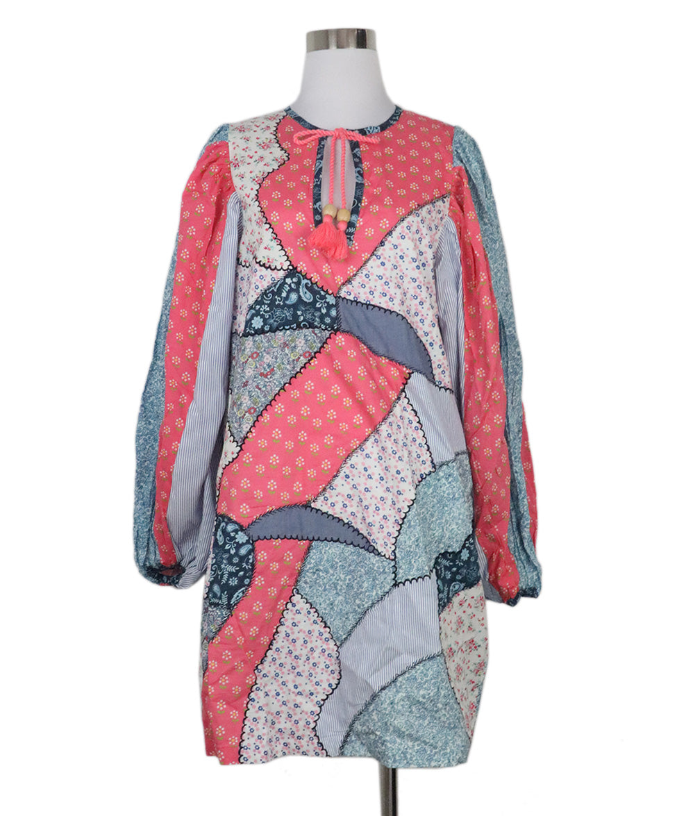 Manoush Pink & Blue Patchwork Dress sz 6 – Michael's Consignment NYC