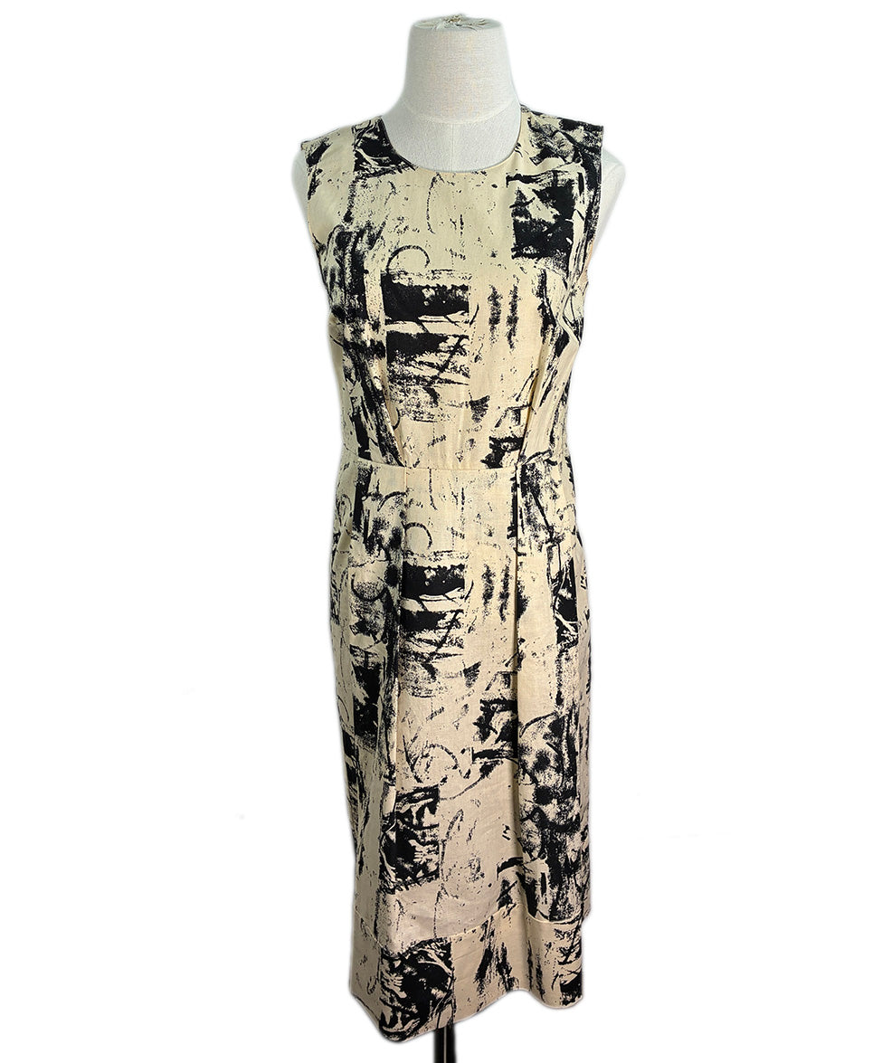 Marni B&W Sleeveless Cotton Dress sz 2 l Michael's Luxury Consignment Michael's Consignment NYC Marni B&W Sleeveless Cotton Dress sz 2 l Michael's Luxury Consignment Michael's Consignment NYC