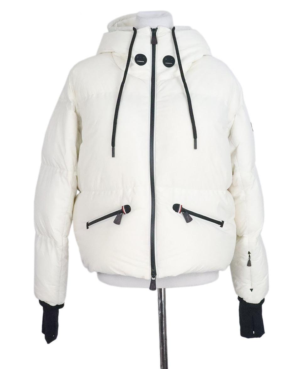 Moncler black best sale and white coat