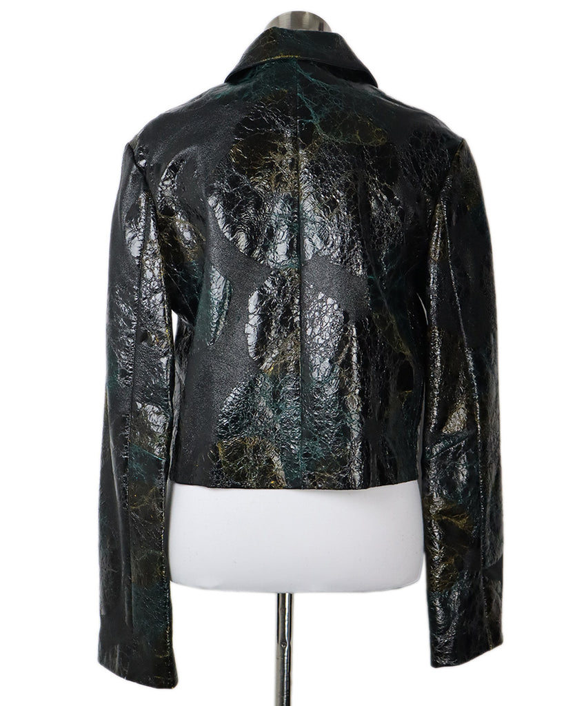 Acne Studios Black Distressed Leather Jacket 2