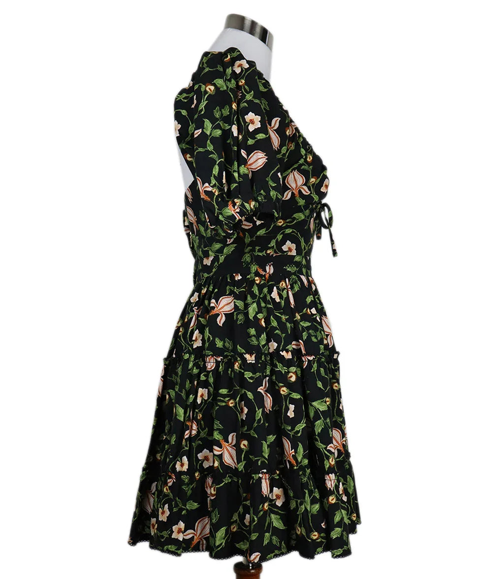 Agua Bendita Black & Multi Floral Print Dress sz 2 l Michael's Luxury  Consignment – Michael's Consignment NYC