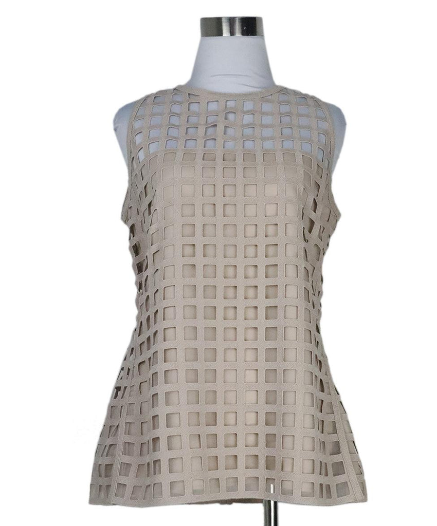 Akris Beige Cutwork Top 