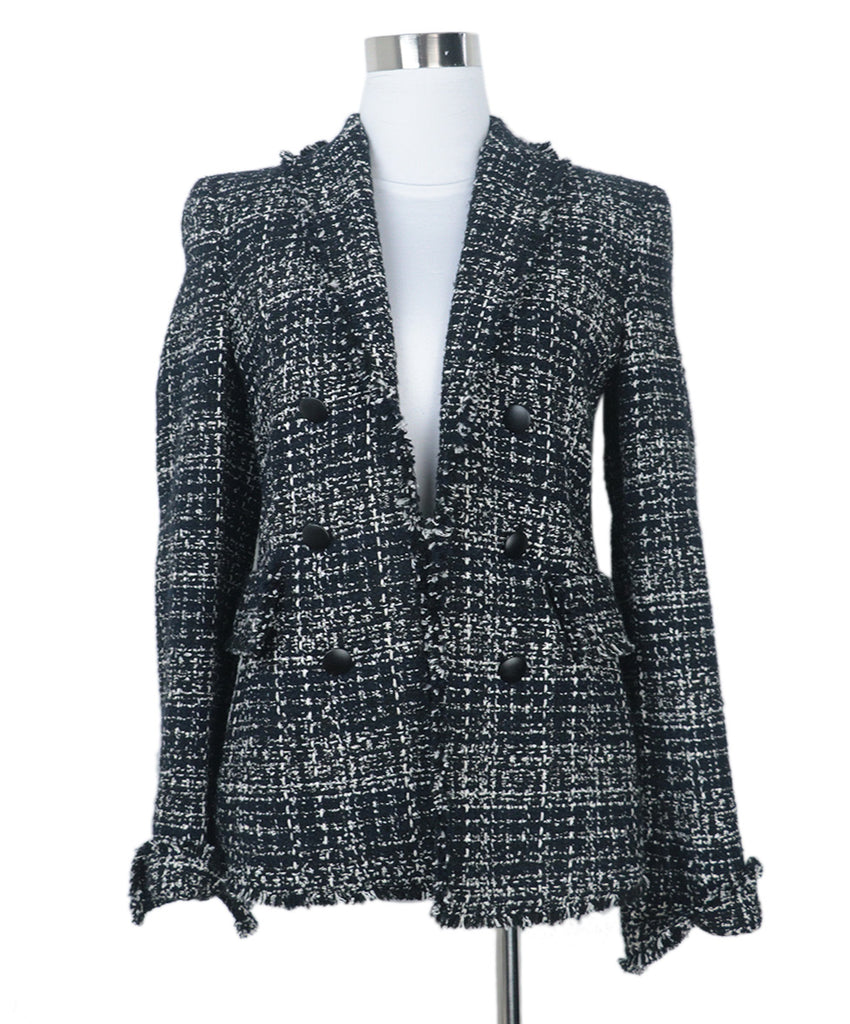 Akris Punto Navy & White Tweed Blazer 