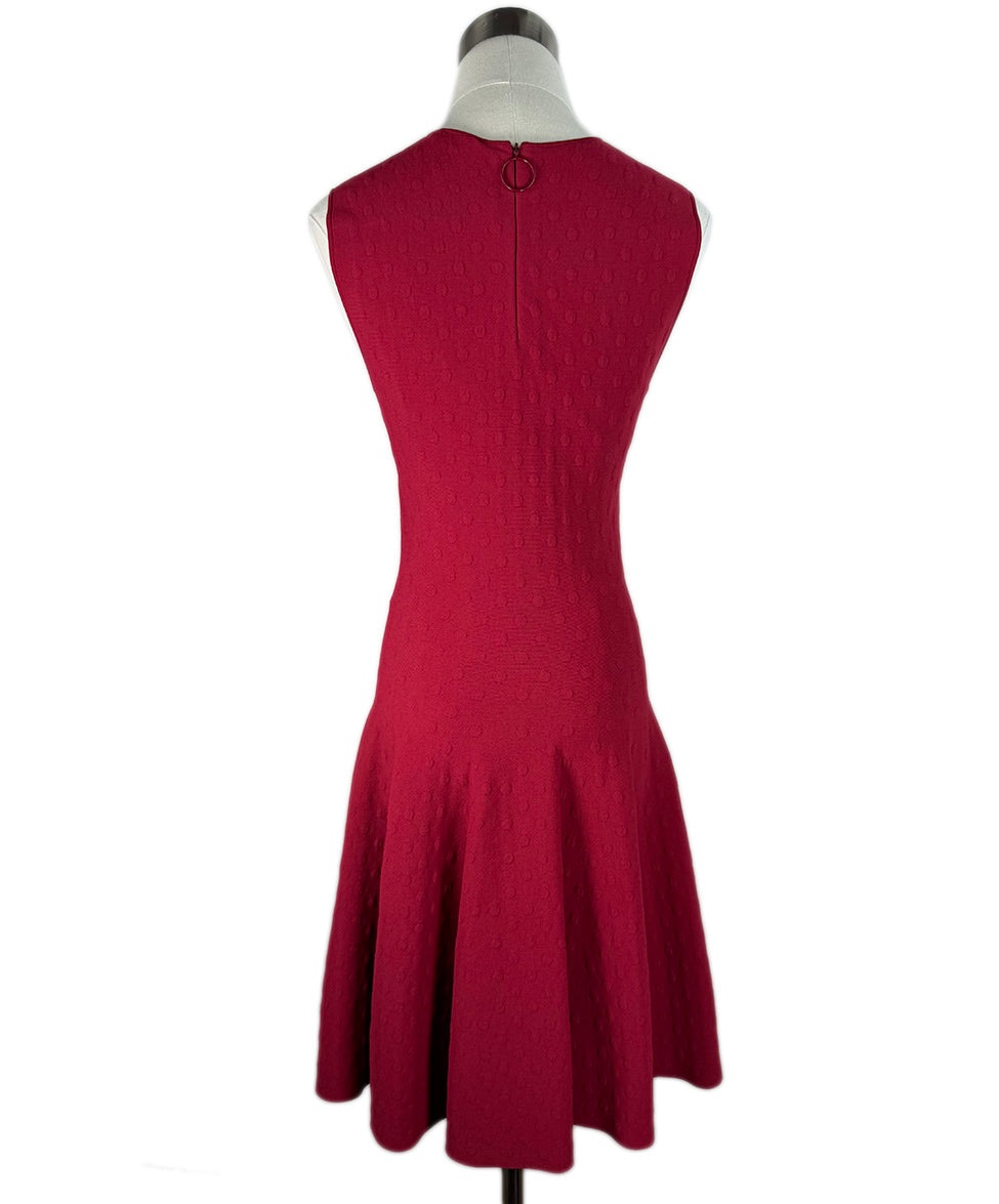akris punto red dress Akris Punto Sleeveless Belted Taffeta Midi Dress, Red, Women's, 10, Cocktail & Party Wedding Guest Dresses Sleeveless Dresses
