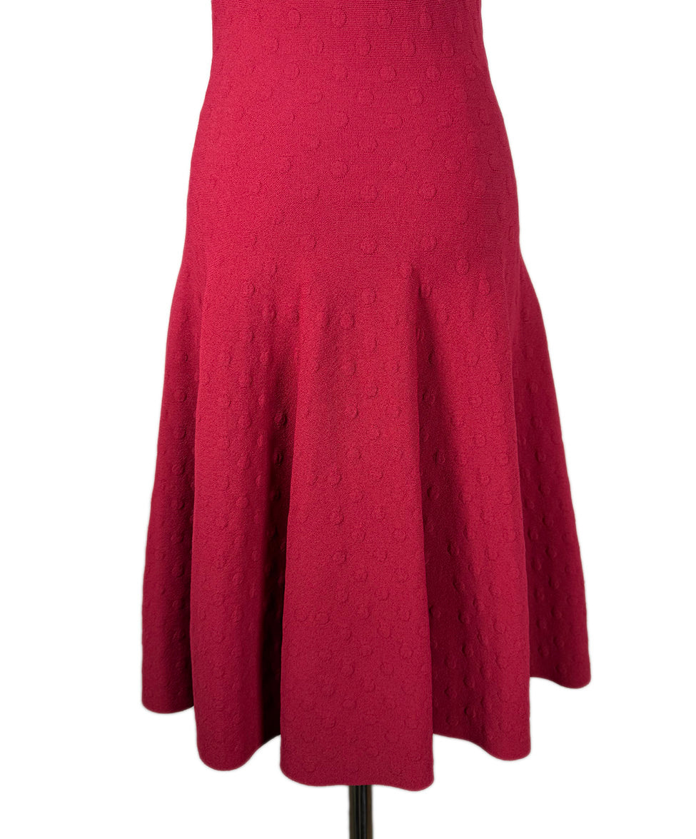 akris punto red dress Patterned Knee-Length Dress w/ Tags