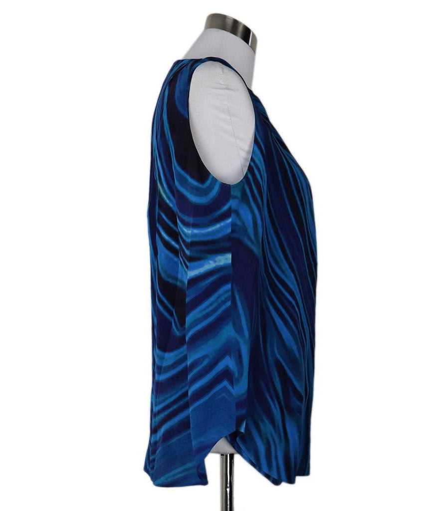 Akris Punto Blue & Green Silk Top 1