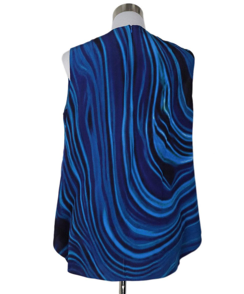 Akris Punto Blue & Green Silk Top 2
