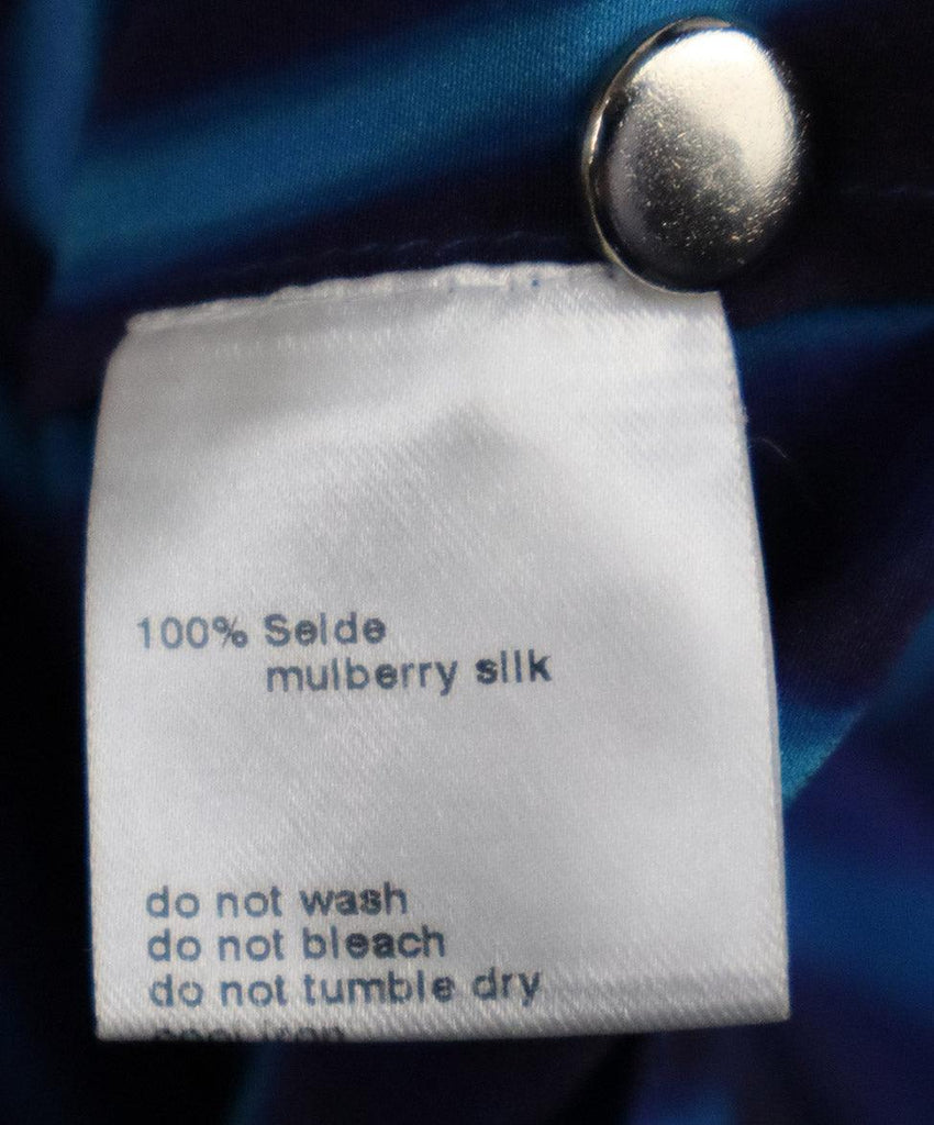 Akris Punto Blue & Green Silk Top 3
