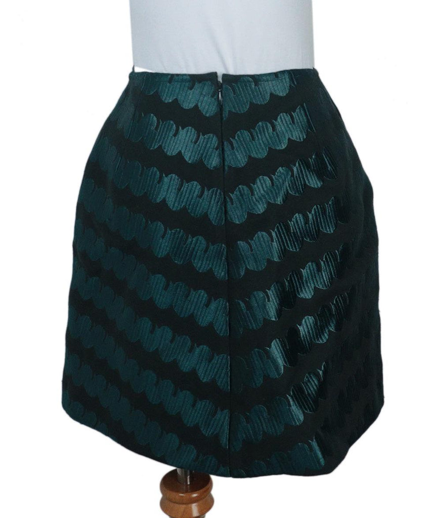 Alaia Black & Teal Wool Skirt 2