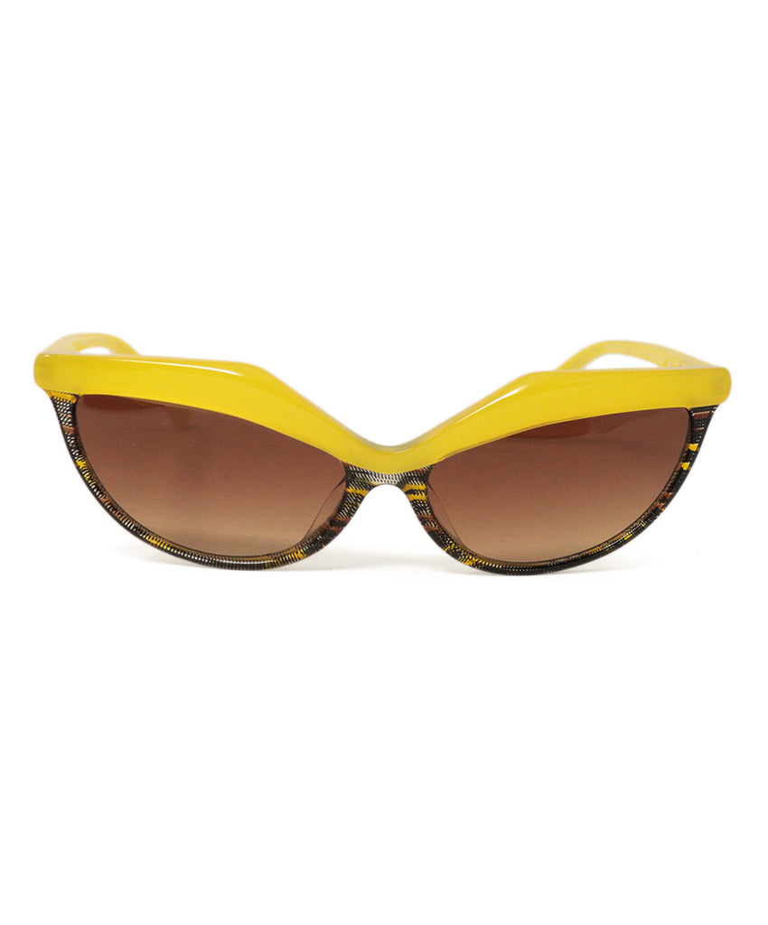 Alain Mikli Yellow & Black Sunglasses 