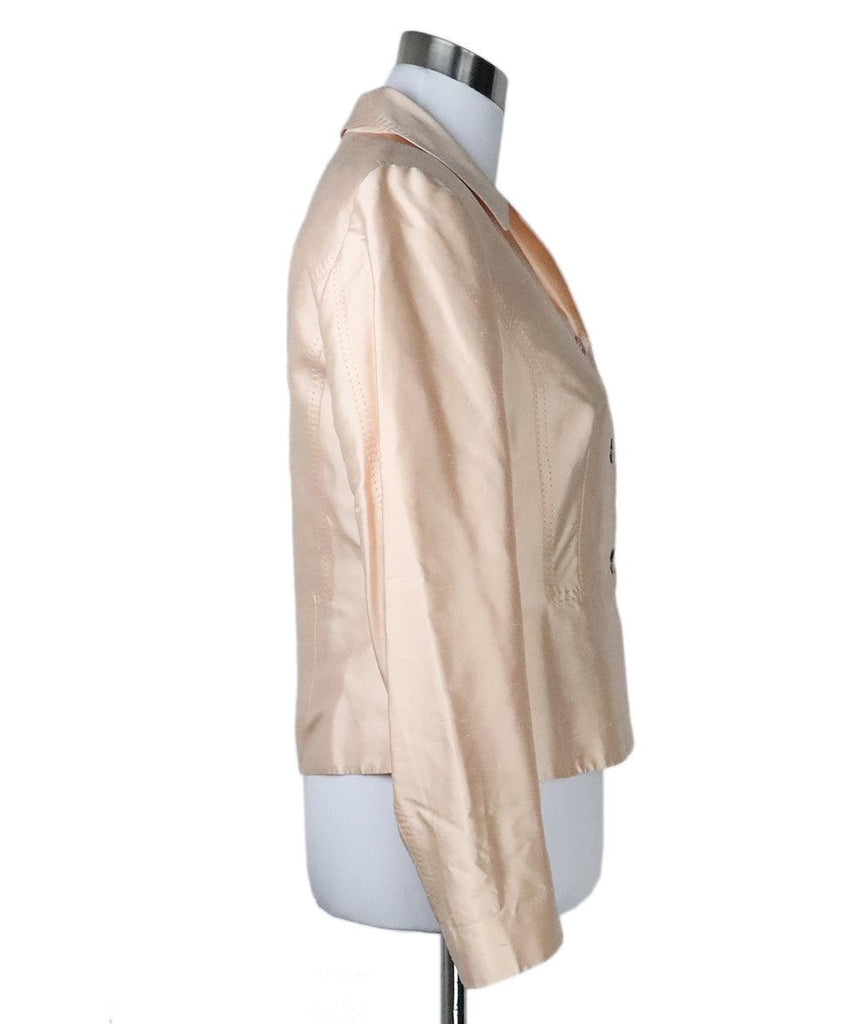 Alberta Ferretti Peach Silk Blazer sz 4 - Michael's Consignment NYC