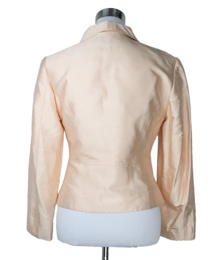 Alberta Ferretti Peach Silk Blazer sz 4 - Michael's Consignment NYC