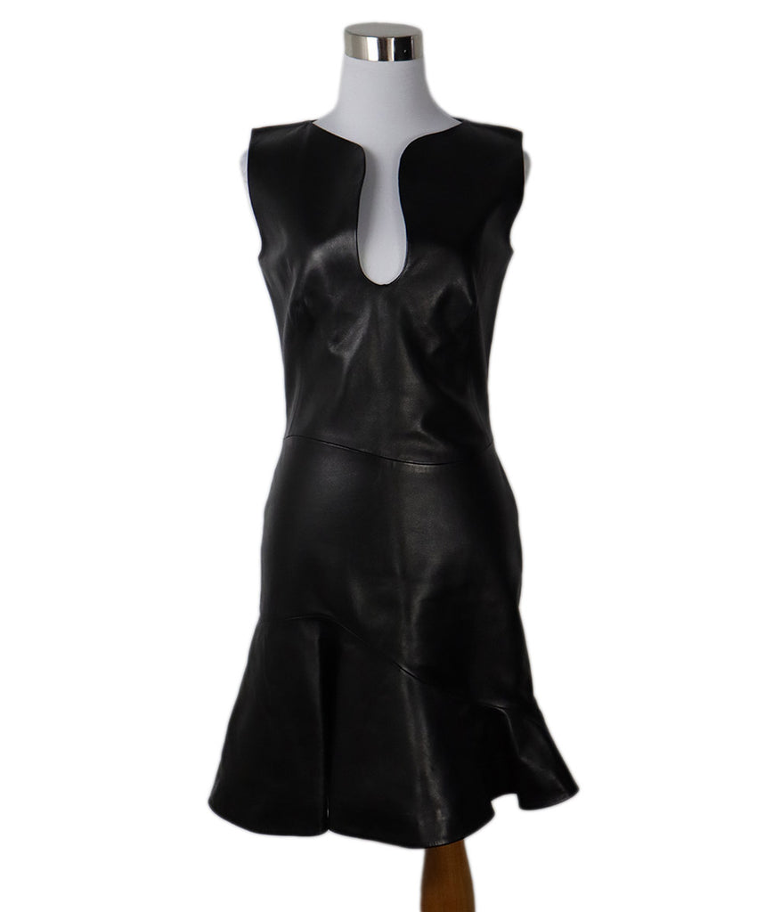 Alexander McQueen Black Leather Dress 