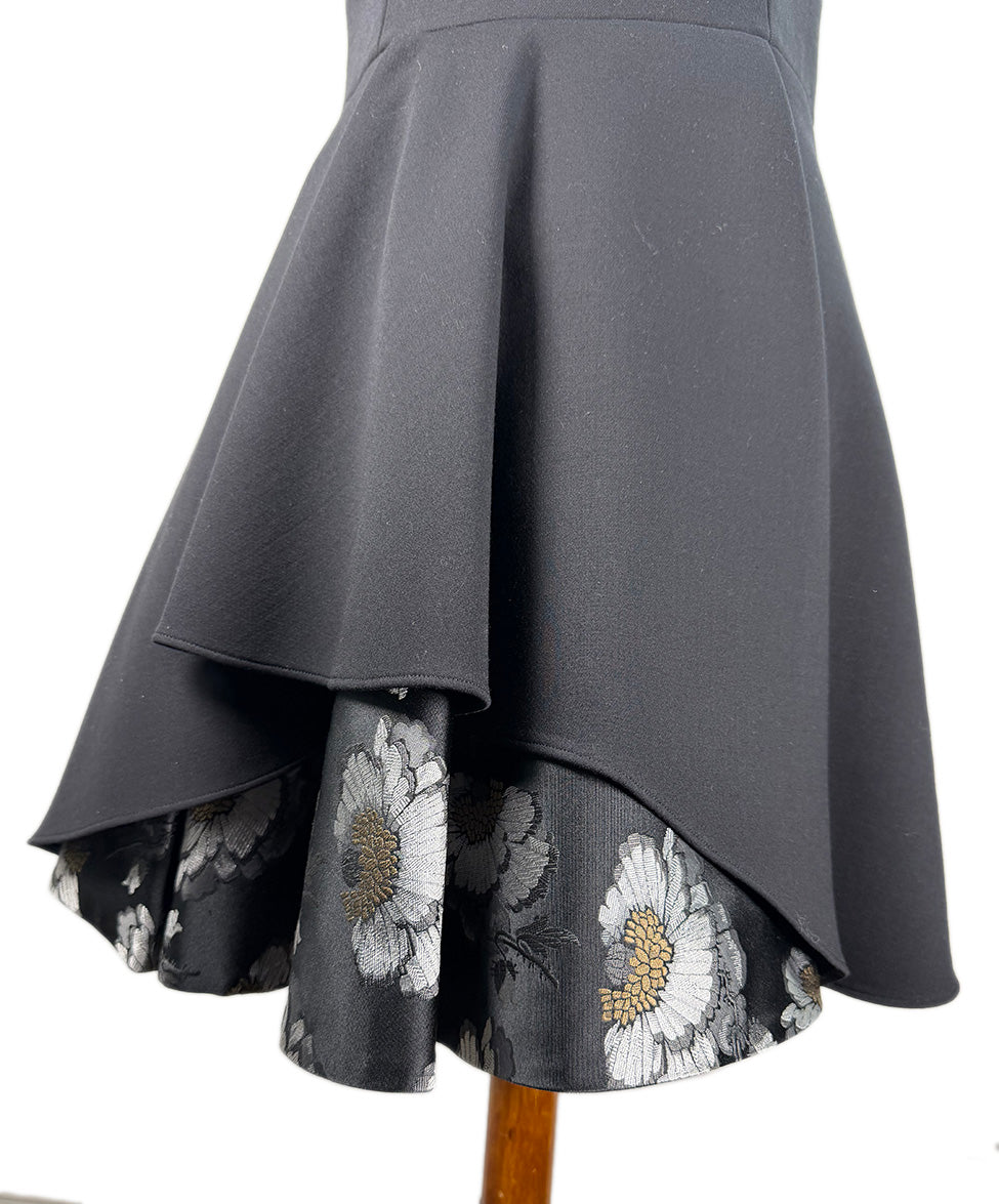 decorated mini dress in black by mcq alexander mcqueen MCQ ALEXANDER MCQUEEN Embroidered Cotton-Jersey Mini Dress