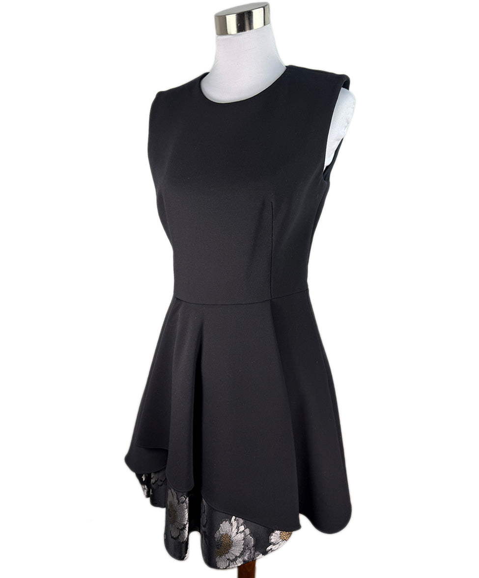 alexander mcqueen little black dress Alexander McQueen Vintage 2005 Silk Embroidered Little Black Dress (M-L) sororit