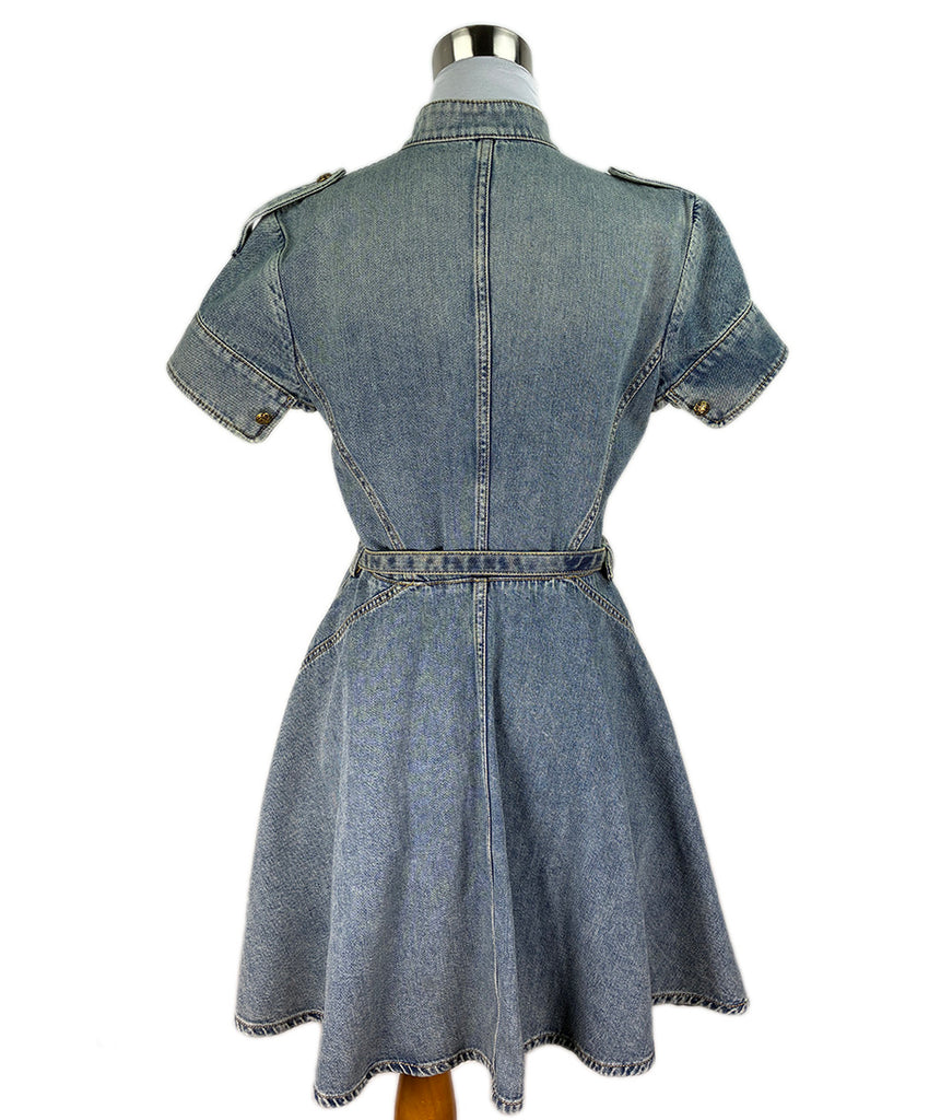 Alexander McQueen Blue Denim dress W/Belt and W/Garment Bag sz 6 Alexander McQueen Blue Denim dress W/Belt and W/Garment Bag sz 6
