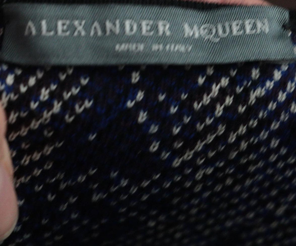 Alexander McQueen Blue & Purple Print Wool Dress 3