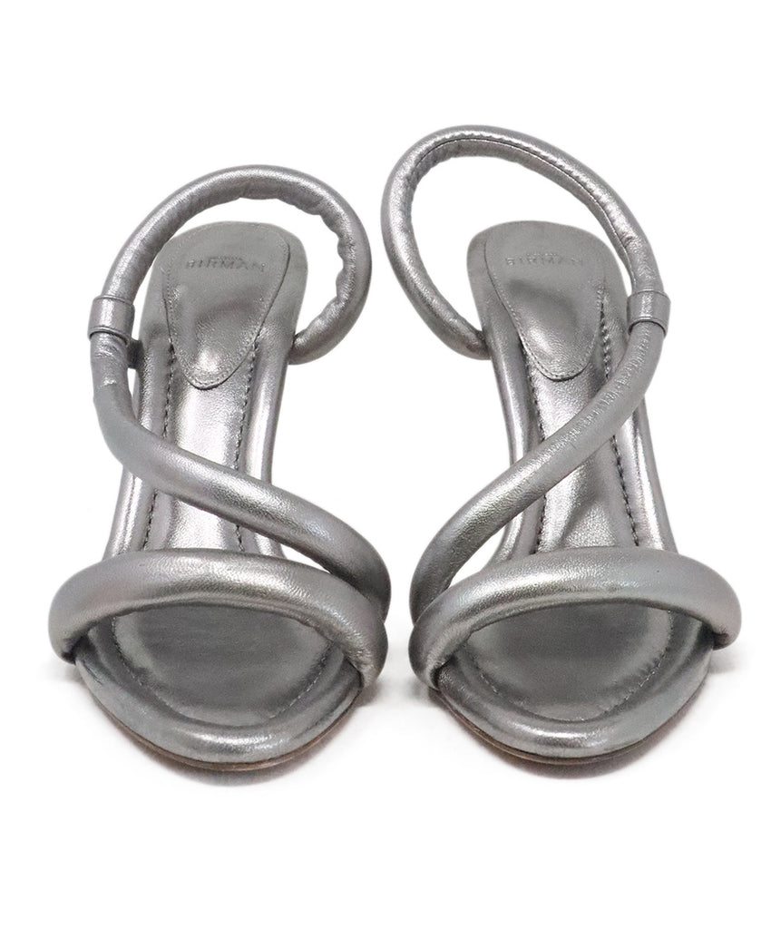 Alexandre Birman Silver Leather Heels 3