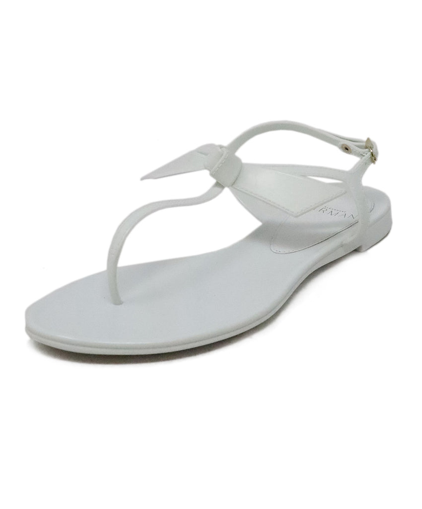 Alexandre Birman White Rubber Sandals 