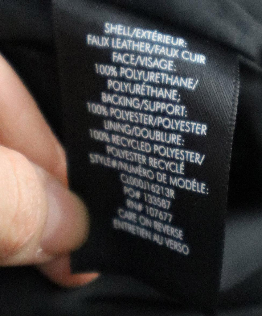 Alice + Olivia Black Vegan Leather Blazer 4