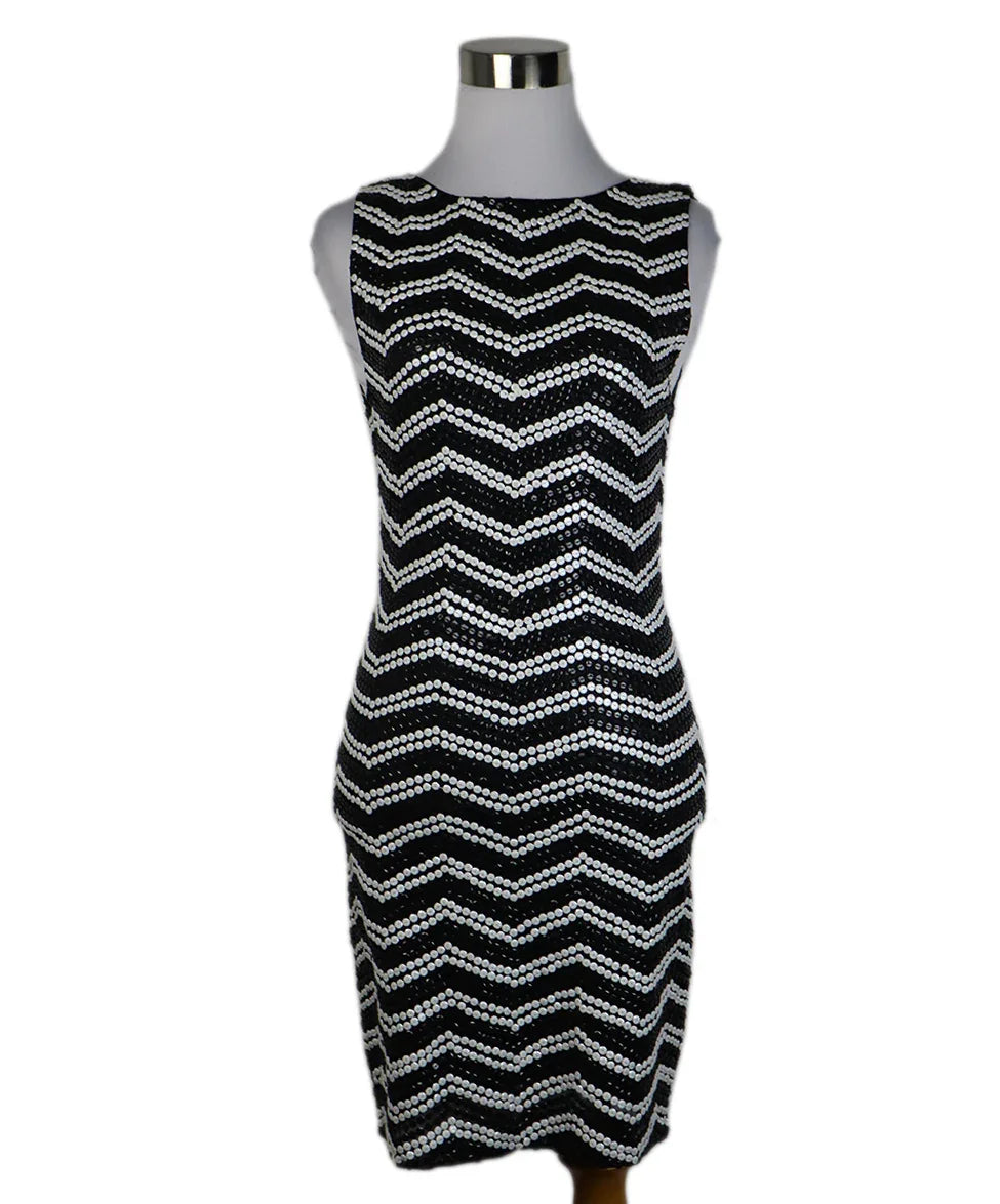 black dress xxs Women's Camille Bodycon Flower Applique Silk Mini Dress XXS/XS/S/M/L Black MEAN BLVD M / Black main image 0