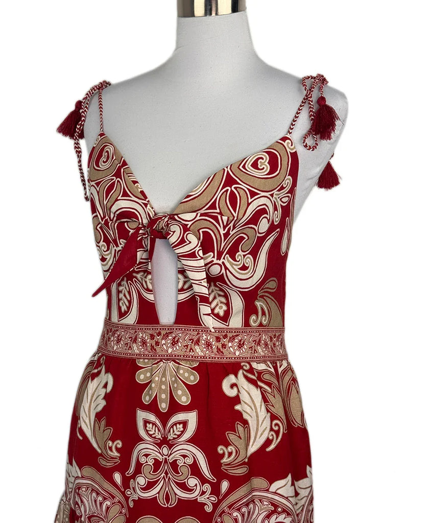 Alice + Olivia Red Print Cotton Dress sz6 l Michael's Luxury Consignment Michael's Consignment NYC Alice + Olivia Red Print Cotton Dress sz6 l Michael's Luxury Consignment Michael's Consignment NYC