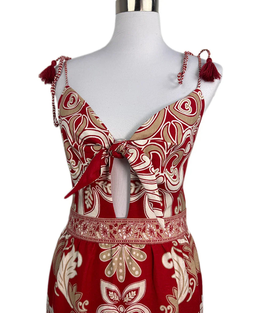 alice and olivia red and white dress Alice + Olivia Adley Drop Waist Dress, Size 8