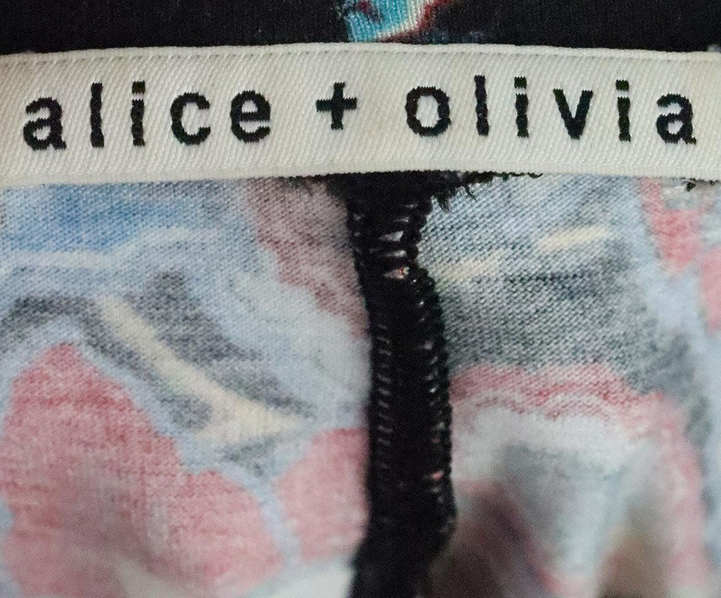 Alice + Olivia Black & Multicolor Print Top 3