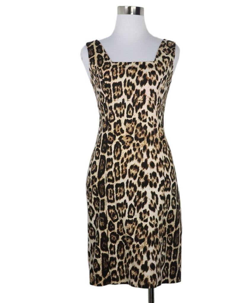 Alice + Olivia Brown Animal Print Dress 