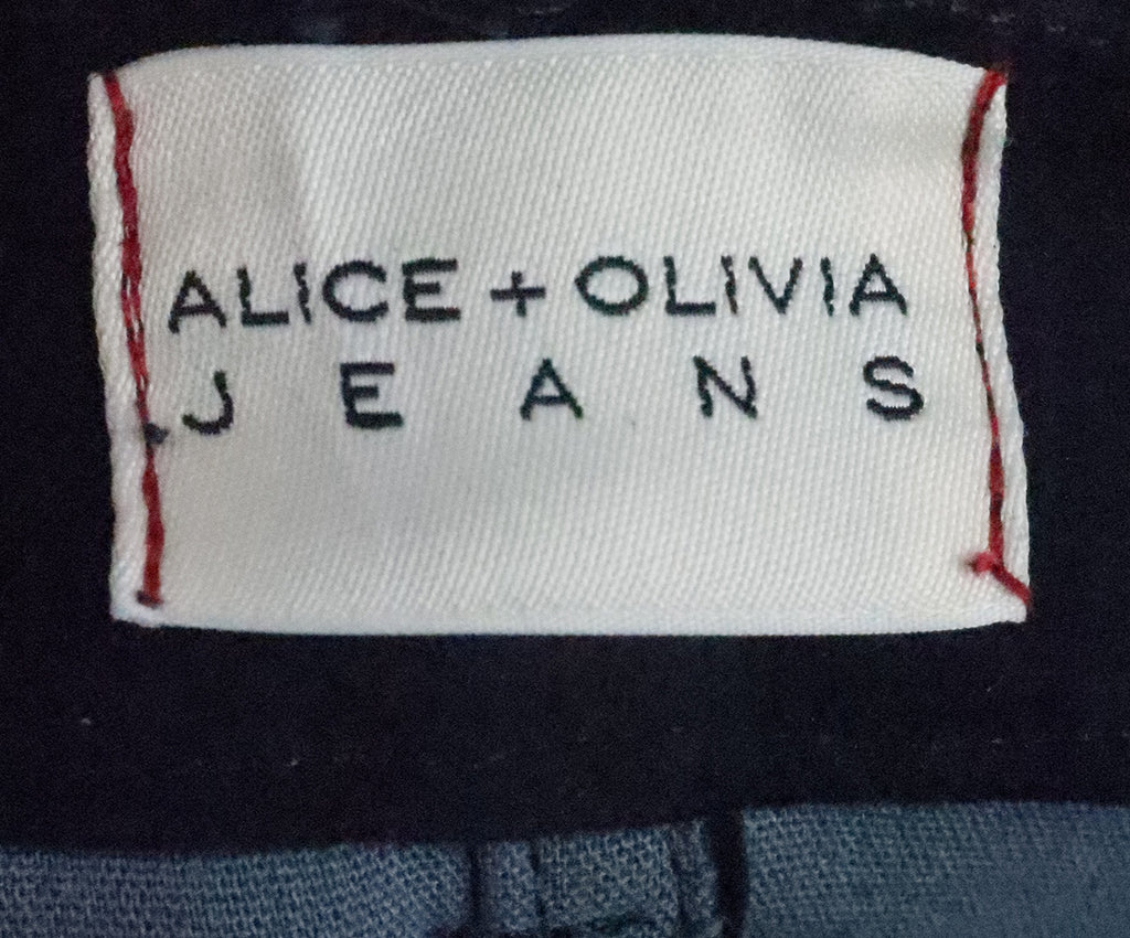 Alice + Olivia Navy Suede Pants 2