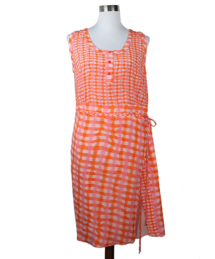 Altuzarra Orange & Pink Print Dress 