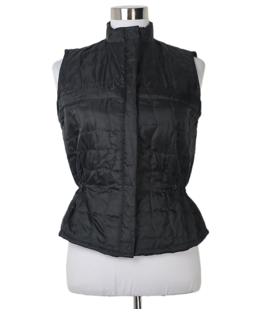 Anne Fontaine Vest Black Guilted Nylon 