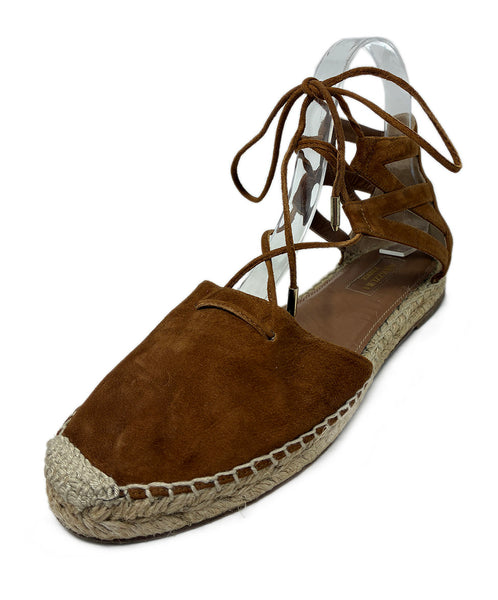 靴 Argue SLIP-ON / BROWN SUGER (SUEDE) Aquazzura Brown Suede Espadrilles Shoes sz 38 l Michael's Luxury