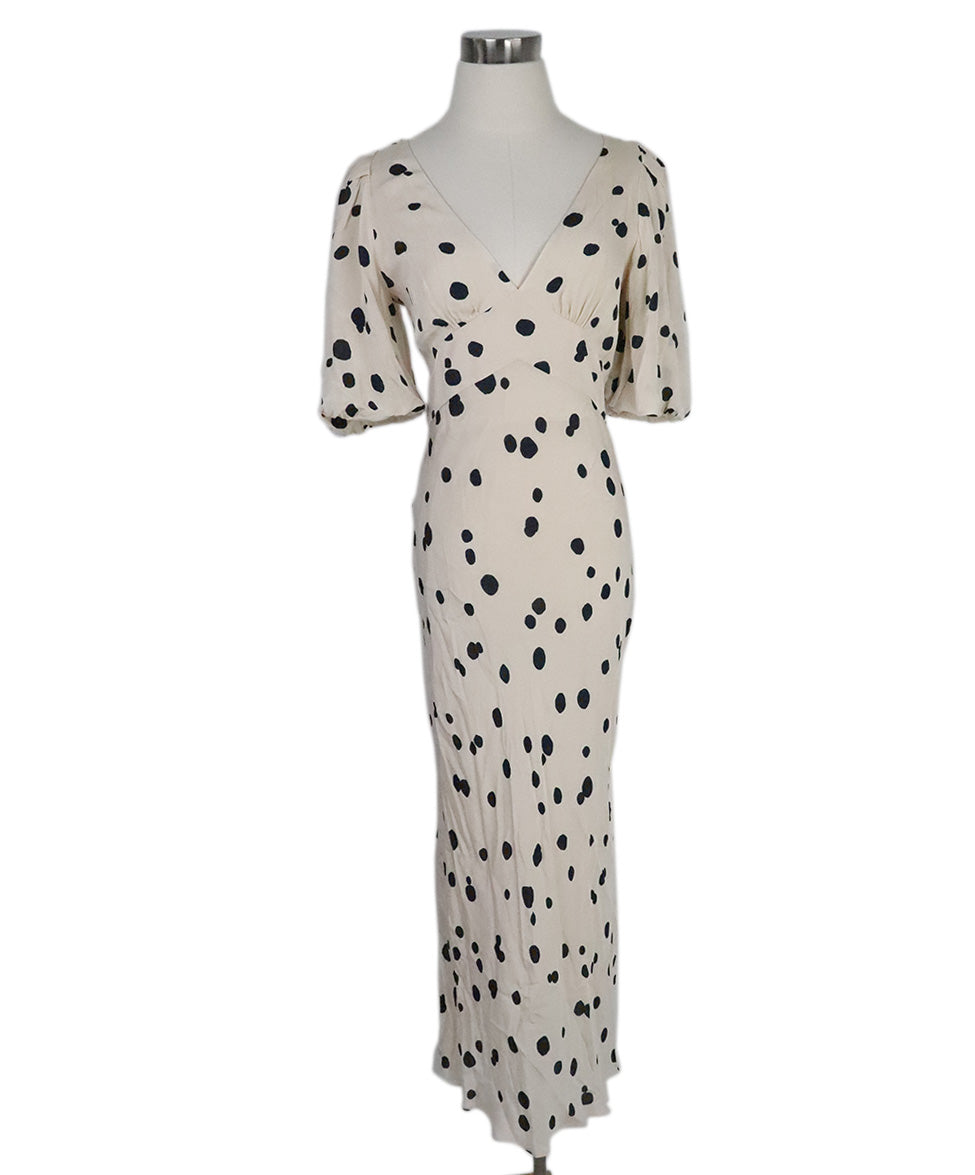 Ba&Sh Woman Midi Dress Beige Size 3 Viscose, Cotton