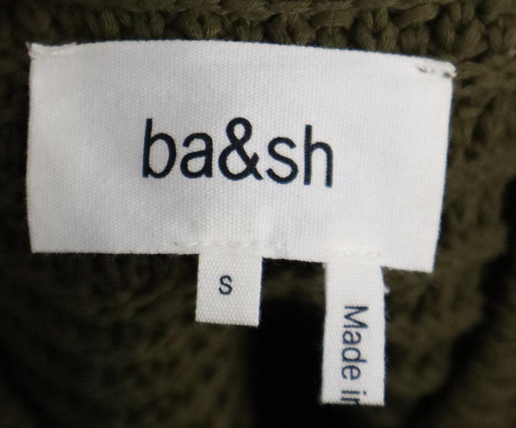 Ba&sh Olive Green Cotton Cardigan 3