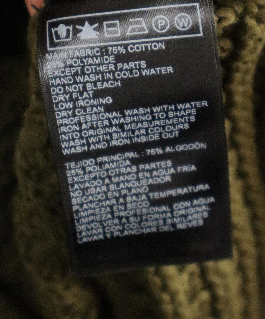 Ba&sh Olive Green Cotton Cardigan 4