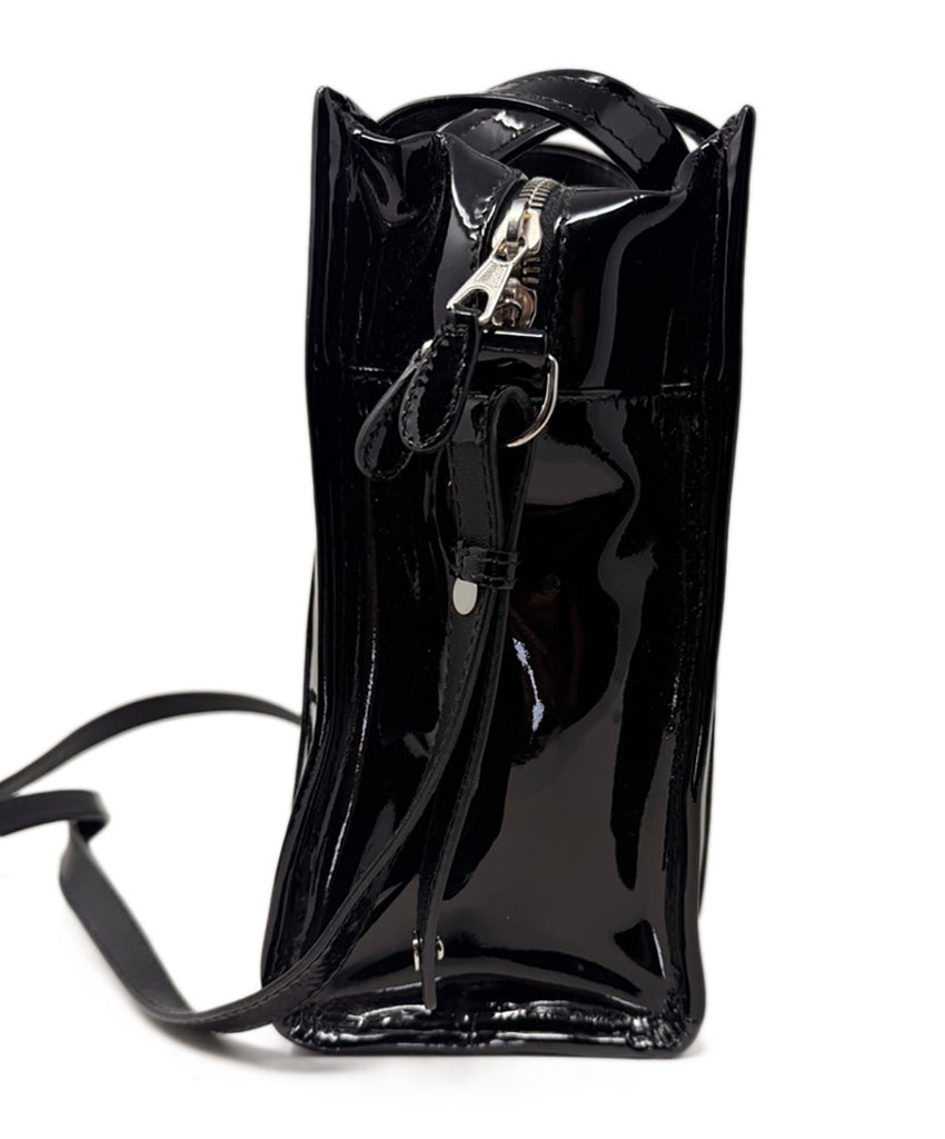Balenciaga Bazar Black Patent Leather Handbag l Michael's Luxury