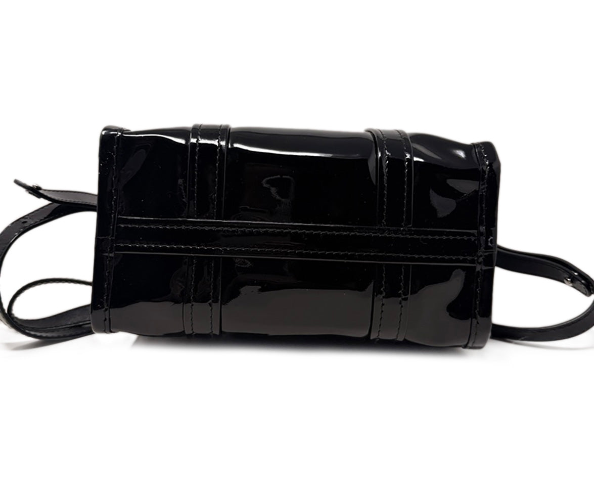 Balenciaga Bazar Black Patent Leather Handbag l Michael's Luxury
