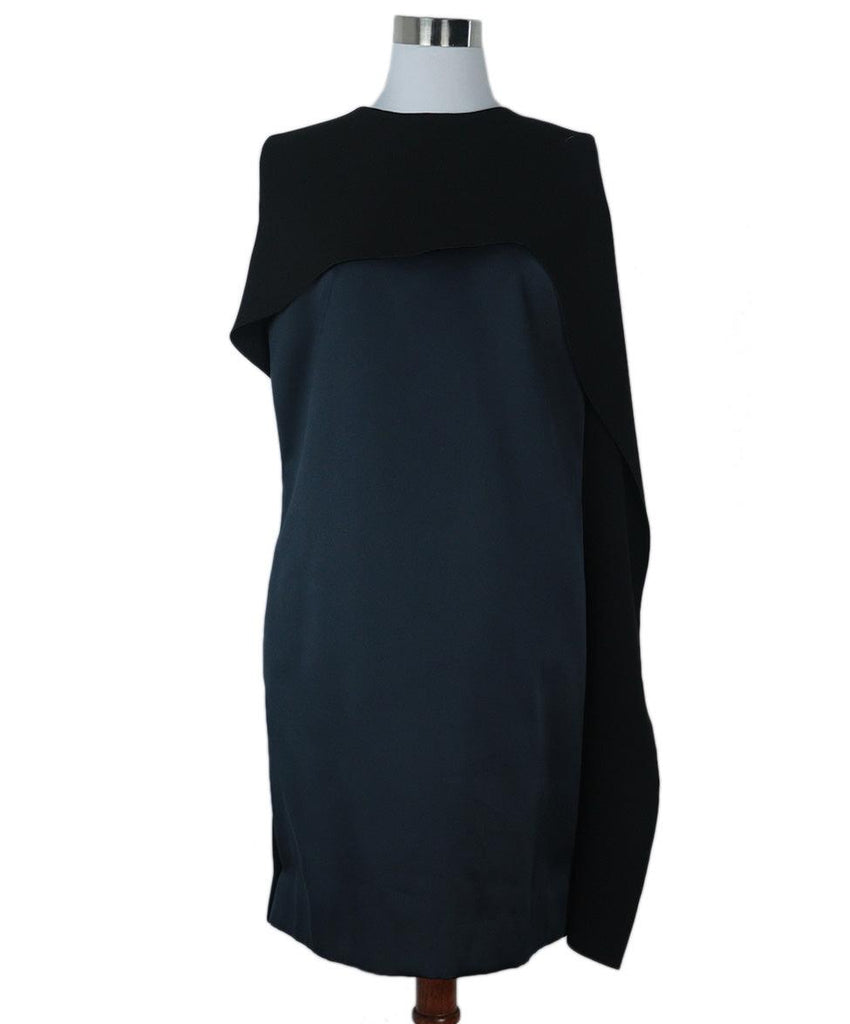 Balenciaga Navy & Black Satin Dress 