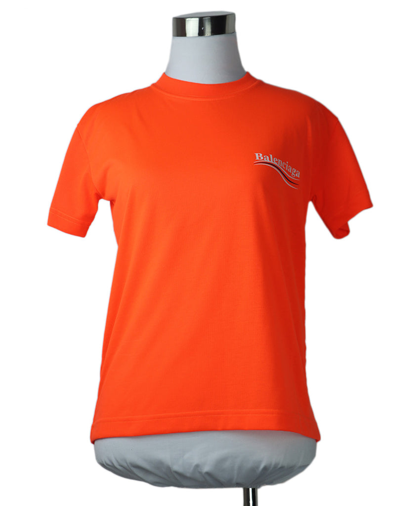 Balenciaga Orange Cotton T-Shirt 