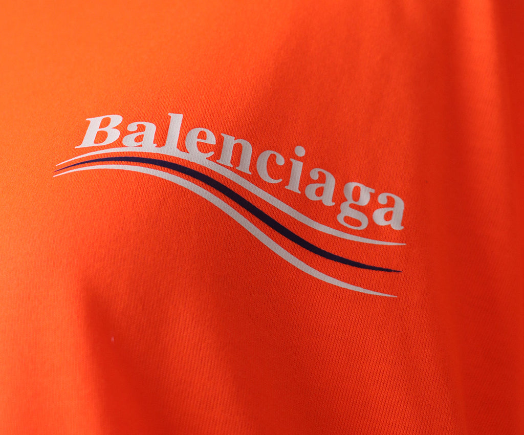 Balenciaga Orange Cotton T-Shirt 5