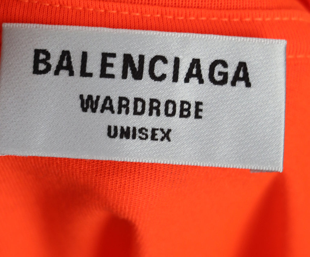 Balenciaga Orange Cotton T-Shirt 3