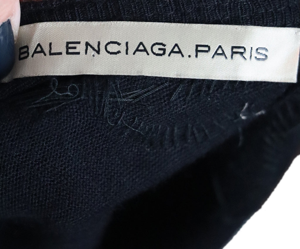 Balenciaga Black Cashmere Silver Beaded Sweater 3