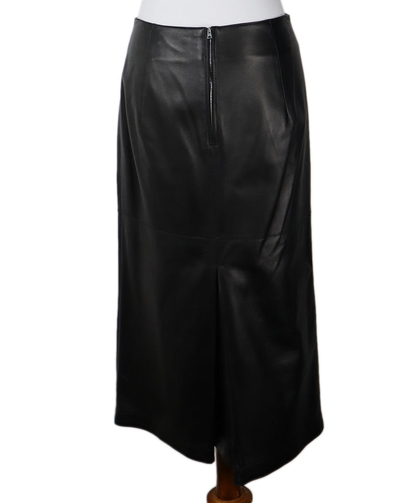 Beckham Long Black Leather Skirt 2