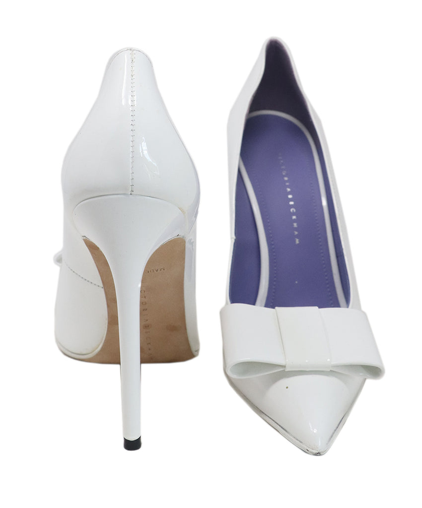 Beckham White Patent Leather Heels 2