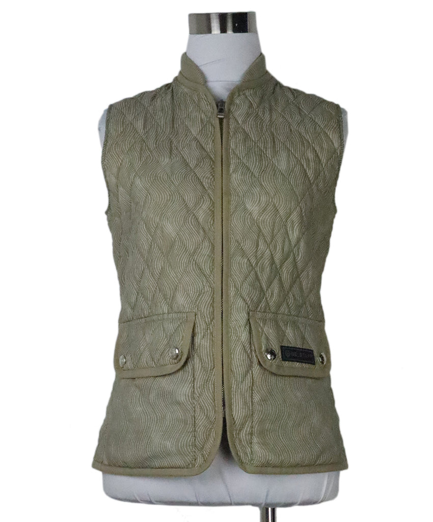 Belstaff Taupe & White Striped Vest 