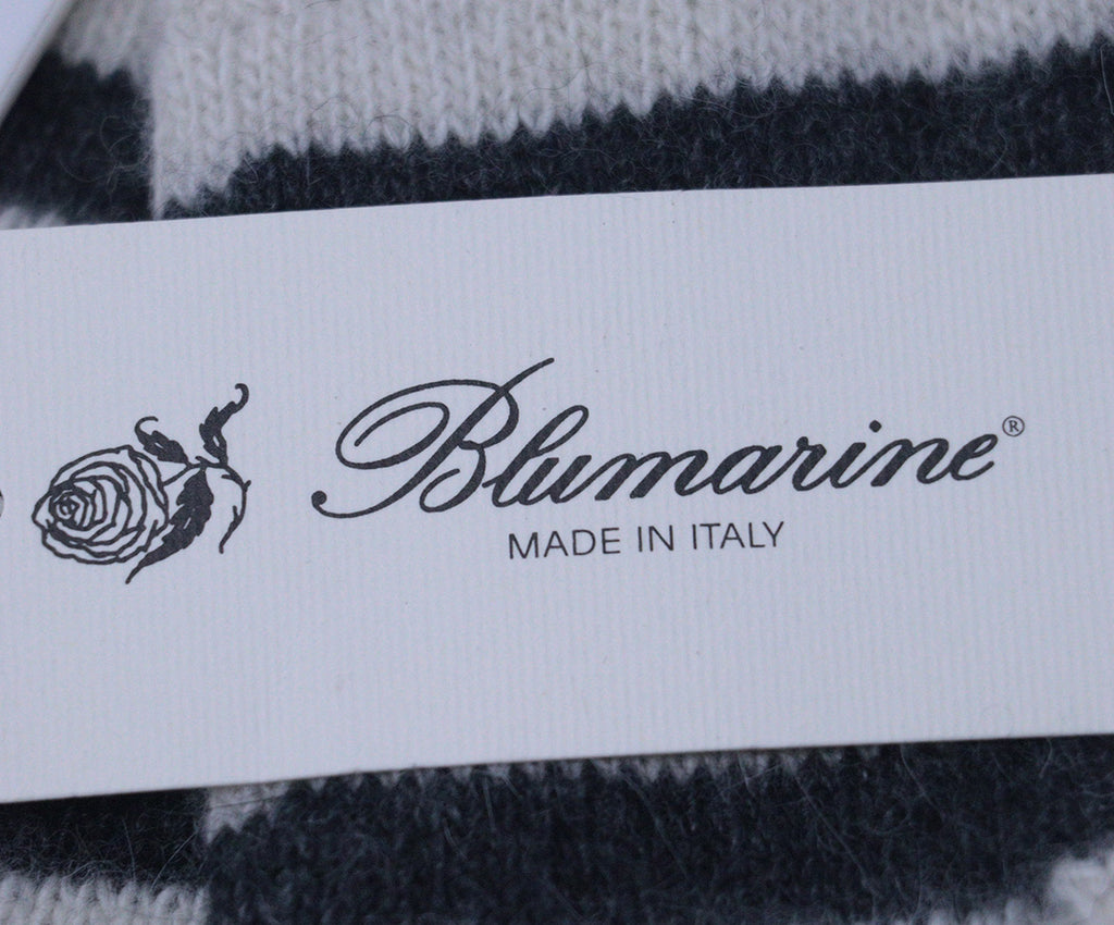 Blumarine Ivory & Charcoal Wool Gloves 2